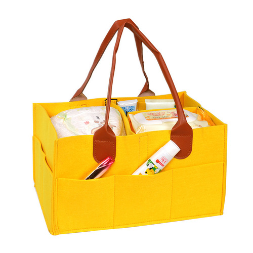 Felt Mama Diaper Bag for Babies and Mothers - Household Felt Bag, Simple Storage Bag, Hand-held Portable Felt Diaper Bag