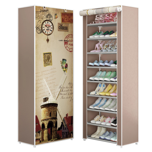Hail Simple Shoes Rack Fabric Shoes Rack Non-woven Shoes Cabinet Storage Cabinet Entrance Hall Simple Multi-layer Dustproof Shoes Rack Cabinet PVC