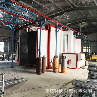 加工定制自动静电喷涂设备汽车配件铝型材消防器材粉末喷涂流水线