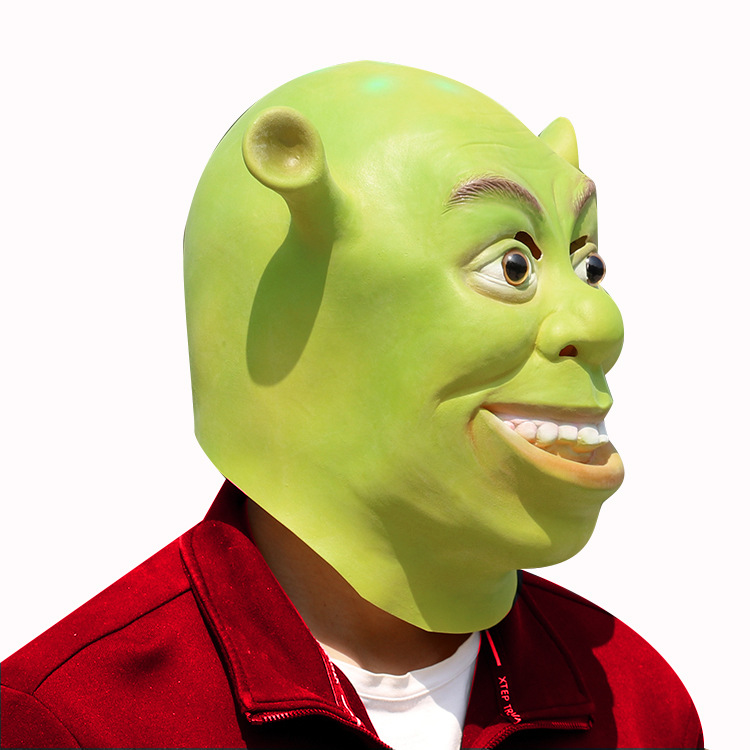 Nuevo Halloween látex Shrek máscara mascarada película y televisión tema divertido máscara fábrica al por mayor sombrerería