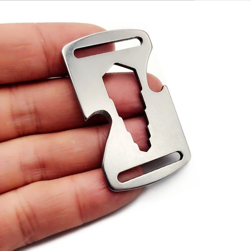 Outdoor sports backpack buckle EDC multifunctional portable accessories tactical backpack carabiner stainless steel buckle rope cutter