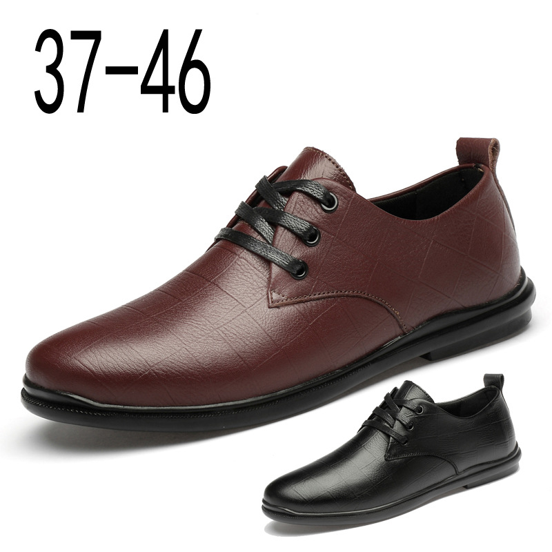Herren Leder Freizeitschuhe Mit Prägung Arbeitsschuhe Aus Leder_voghion.com