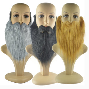 Fake Beard Festival performance stage play wig simulation White Beard Beard moustache performance props