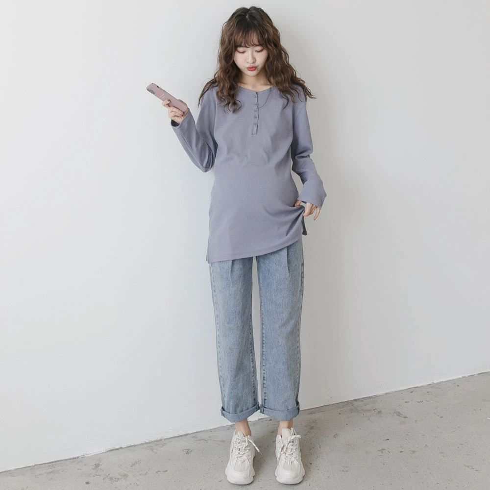 Осенняя футболка для беременных, с длинным рукавом, oversize