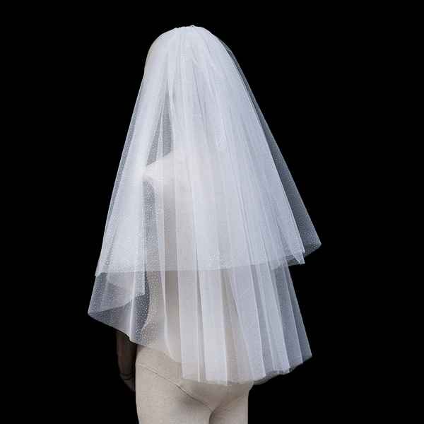 Off-white sparkling double layer 60-80 cm