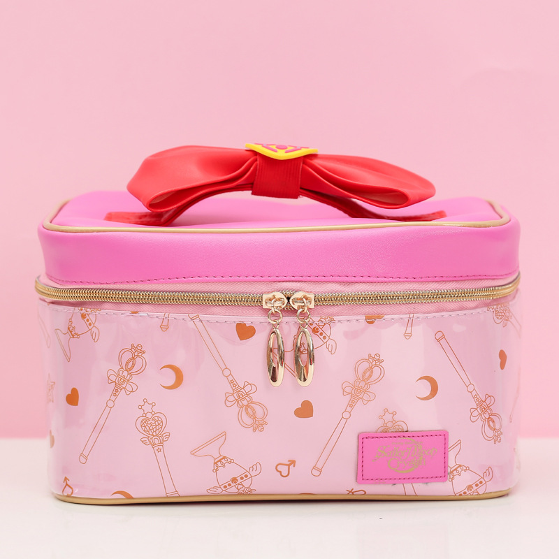 Japanese polyurethane waterproof cartoon cute cosmetic bag