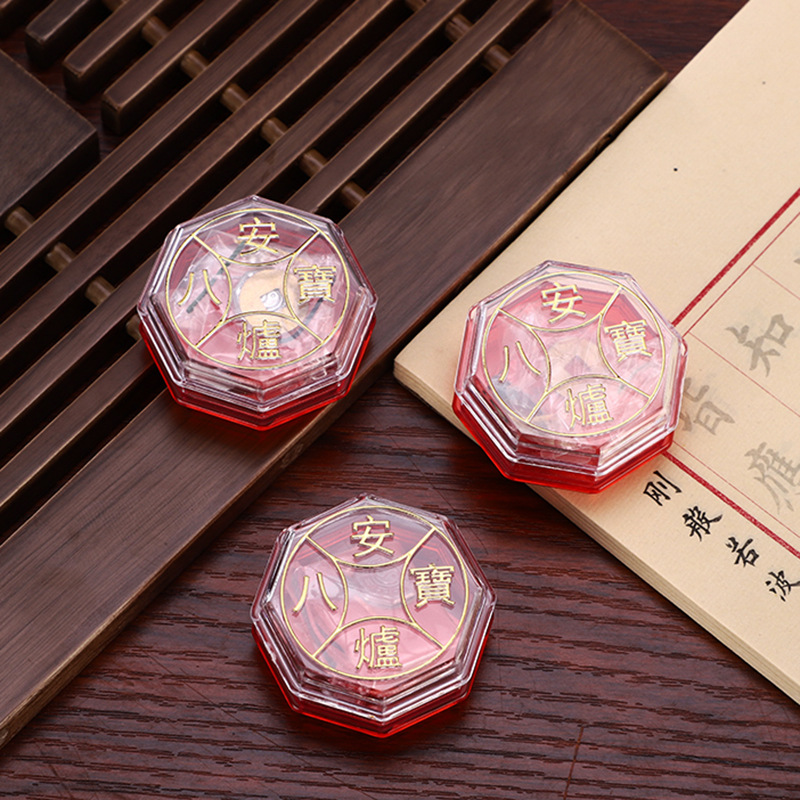 Factory direct supply Yuntong craft Buddhist supplies home decoration transparent plastic box packaging eight treasures wholesale 