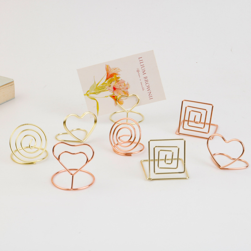 Cruz-espejo especial titular de la nota de metal creativo titular de la tarjeta de visita vertical 8-palabra anillo titular del asiento titular de la tarjeta de hierro en stock