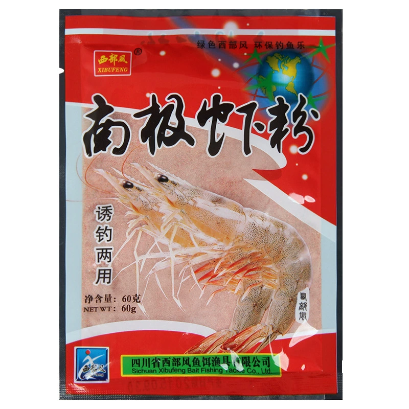 Запах креветки Антарктиды в западном стиле Bait Antarctic Shrimp Fragrant Fishing Fishing Двухцелевой приманка приманка приманка маленькие лекарственные добавки 60 грамм 220 пачка/упаковка