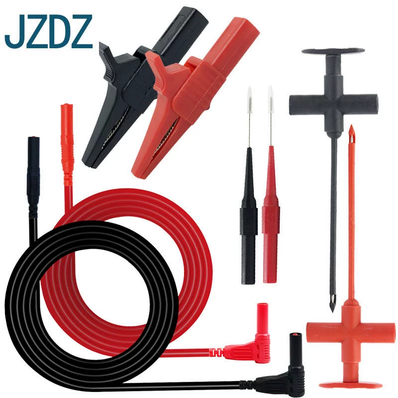 JZDZ Автомобильный Электрический ремонтный костюм мультиметр комплект зажим из кожи аллигатора Банановый штекер тестовая линия тестовый метр ручка
