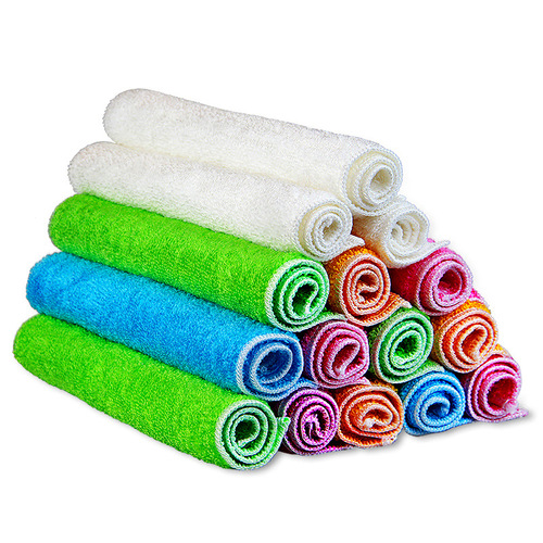 Thickened bamboo fiber dish towel, household cleaning, water-absorbent, non-stick oil dishcloth, kitchen supplies, lazy rag