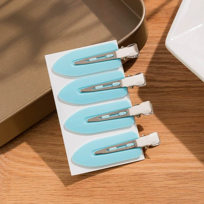 Заколки hairgrip в корейском стиле, простые элегантные пластиковые зажимы — 4 шт. на карточке, ассорти