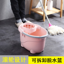 厂家直销加厚挤水桶家用墩布清洁桶拖把桶带轮拖把拧干桶一件代发