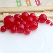 亚克力仿玉珠ABS塑料透明珠子DIY手工串珠散珠材料配件6-30mm圆珠