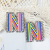 Fashionable universal earrings with letters, European style, simple and elegant design, with embroidery, wholesale