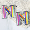 Fashionable universal earrings with letters, European style, simple and elegant design, with embroidery, wholesale