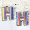 Fashionable universal earrings with letters, European style, simple and elegant design, with embroidery, wholesale