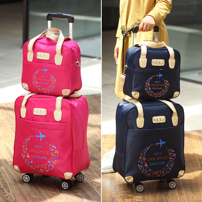 Lightweight Trolley Bag Suitcase Women's Large Capacity Universal Wheel Boarding Bag Mother and Son Bag Luggage Travel Bag Folding Trendy Lightweight Trolley Bag Suitcase Women's Large Capacity Universal Wheel Boarding Bag Mother and Son Bag Luggage Travel Bag Folding Trendy