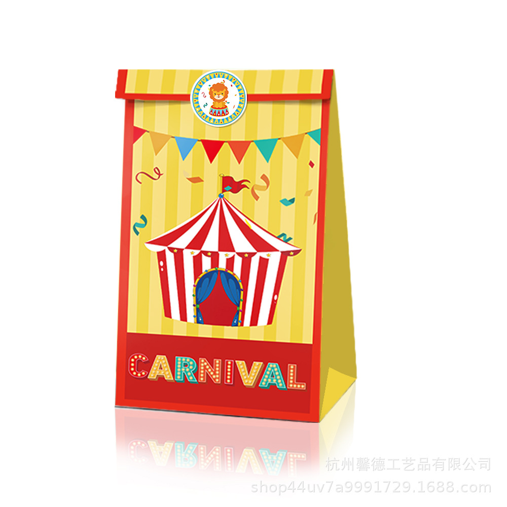 LB013 mexicano circo elefante carnaval fiesta bolsa cumpleaños fiesta caramelo bolsa regalo bolsa de papel