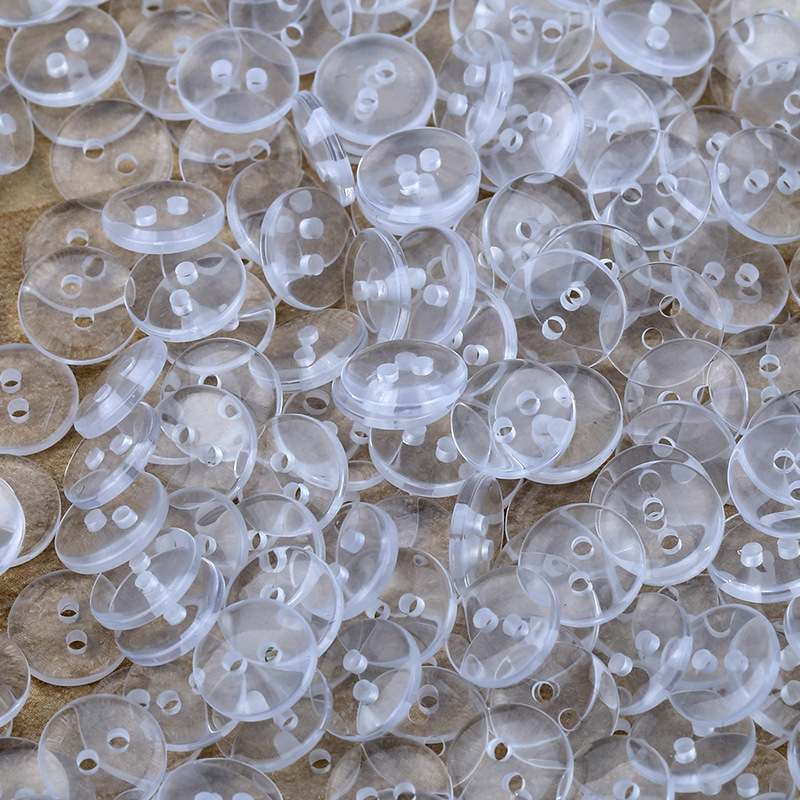 Factory supply spot resin buttons transparent underwear fur collar button shirt resin buttons two eyes resin buttons