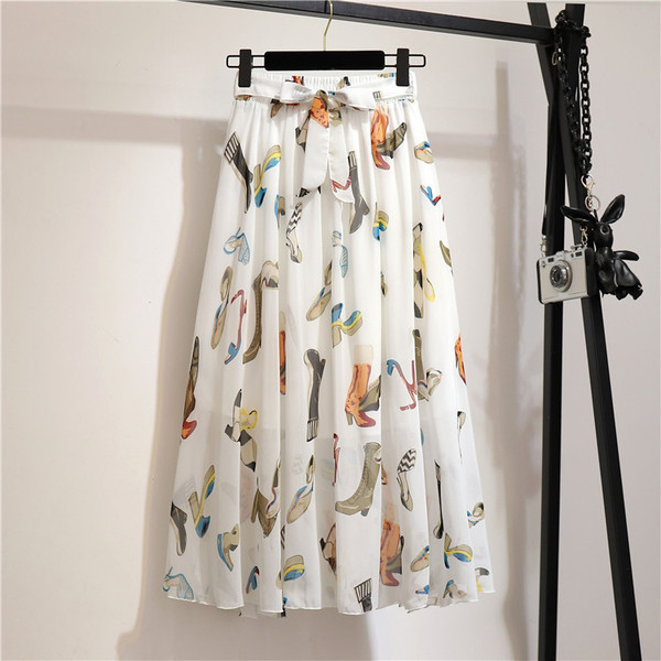 Summer shiffon long skirt