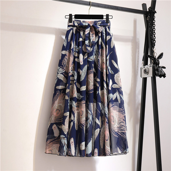 Summer shiffon long skirt