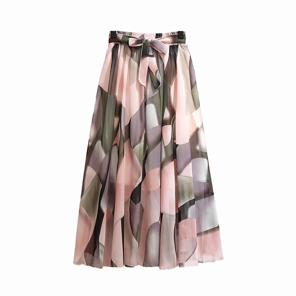 Summer shiffon long skirt