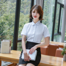 高档春夏男女衬衫修身款外穿没有口袋长袖衬衣工装LOGO时尚职业装