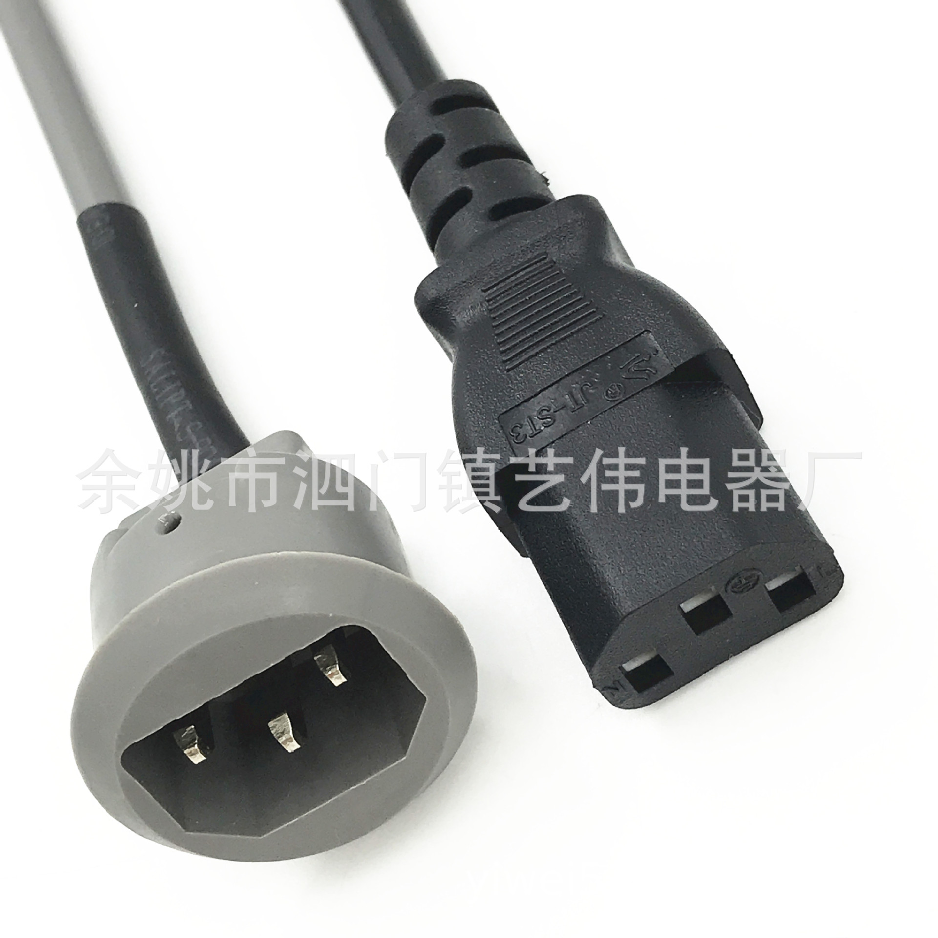品字尾C13C14电线品字公对电脑管插头公母对插电脑管插座三芯对插
