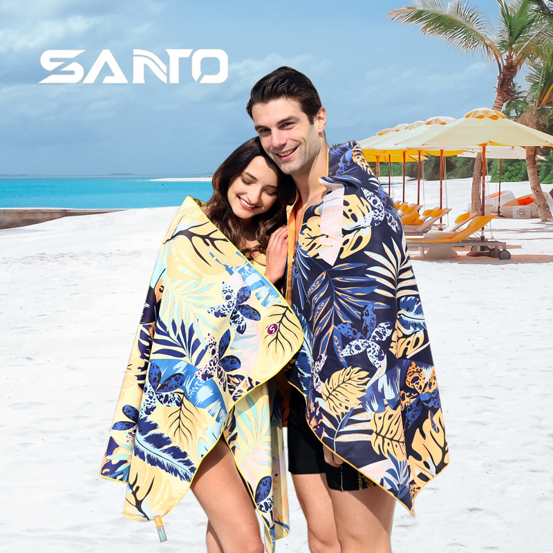 SANTO Shantuo Summer Quick-drying Bath Towel Swimming Towel Seaside Travel Beach Towel New with UV Sensor