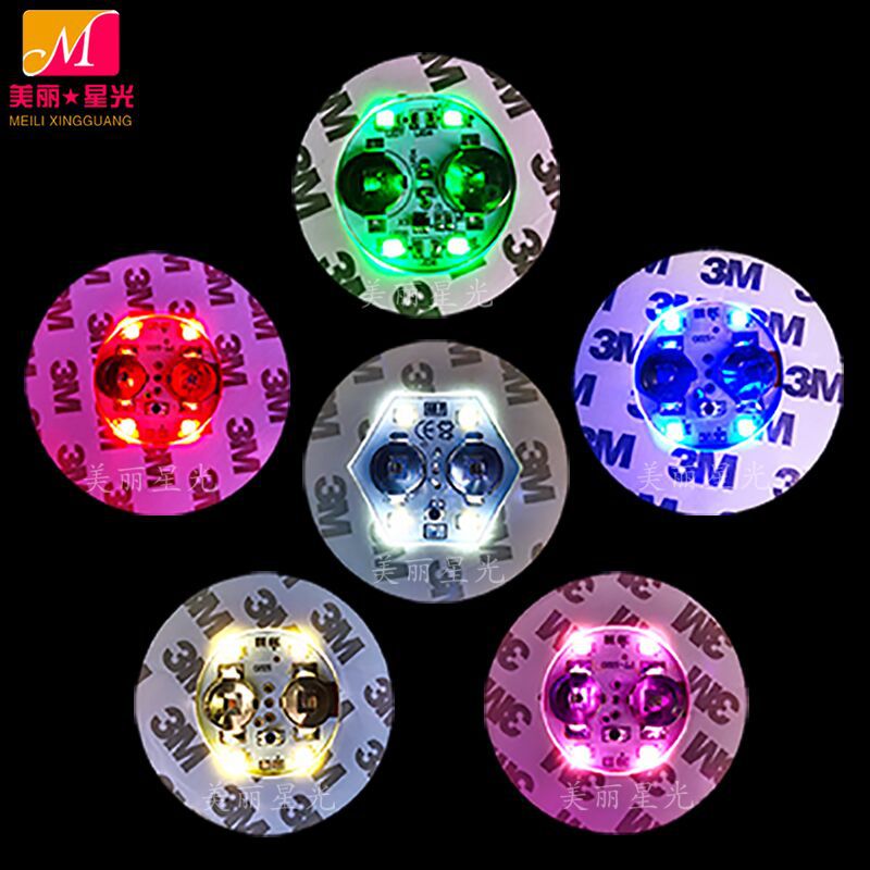 Etiqueta engomada de taza luminosa led al por mayor KTV bar club nocturno cerveza bebida etiqueta engomada de botella luminosa puede imprimir el patrón del logotipo del invitado