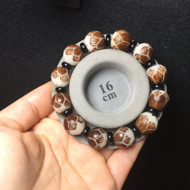 Будхи бусины четки, carved bracelet, агатовые бусины, 15 мм