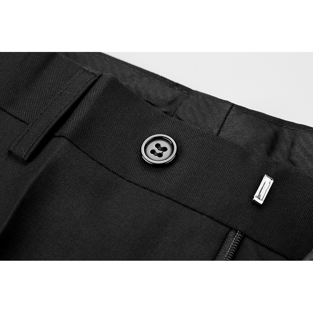 Pantalones casuales de negocios de los hombres de la carrera de primavera sin hierro pantalones de traje de hombre negro gris azul vino rojo image 6