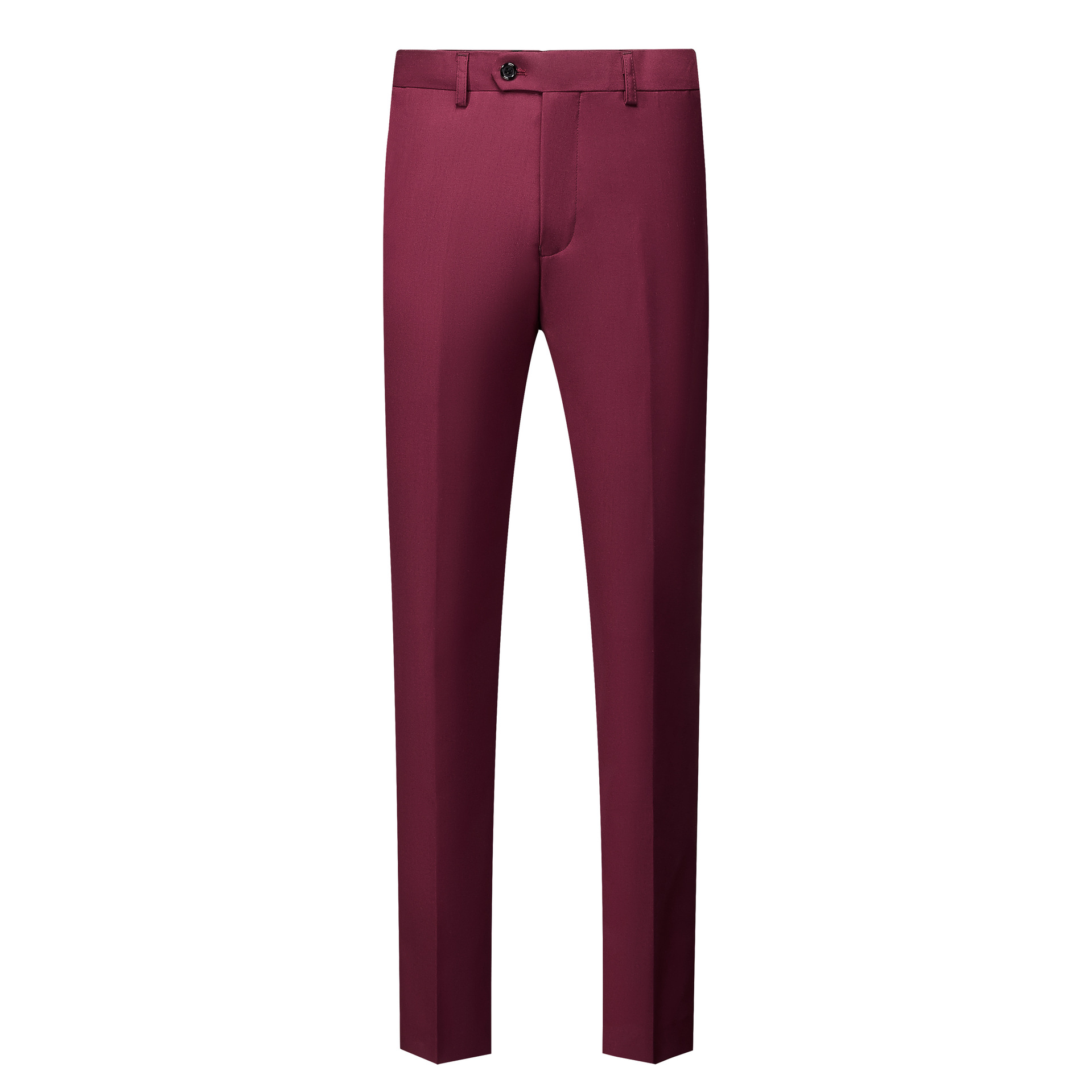 Pantalones casuales de negocios de los hombres de la carrera de primavera sin hierro pantalones de traje de hombre negro gris azul vino rojo image 11