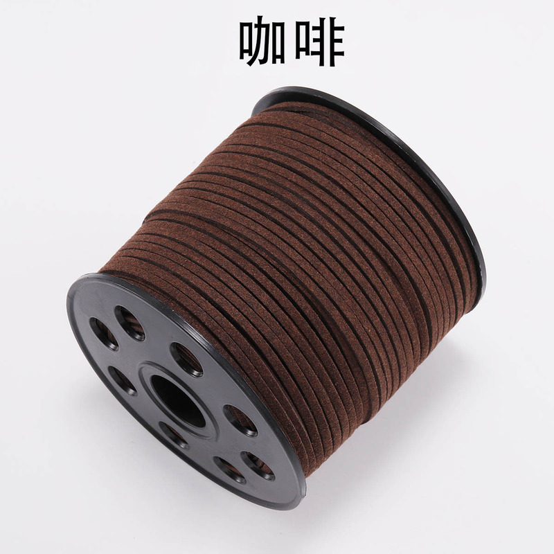 韓国の絨毯の皮の縄の鹿の皮の縄の両面の絨毯のDIYの手作りのアクセサリーの部品はブレスレットのネックレスの縄のスエードの皮の縄を編みます|undefined
