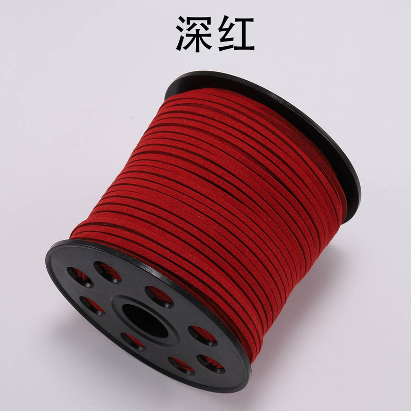 韓国の絨毯の皮の縄の鹿の皮の縄の両面の絨毯のDIYの手作りのアクセサリーの部品はブレスレットのネックレスの縄のスエードの皮の縄を編みます|undefined
