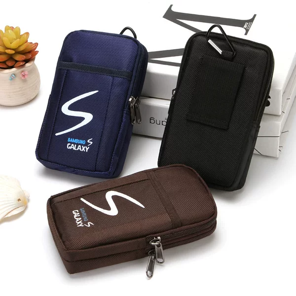 Oversized 7-inch mobile phone waist bag multifunctional belt change cigarette mobile phone bag riding waist hanging mobile phone bag wholesale