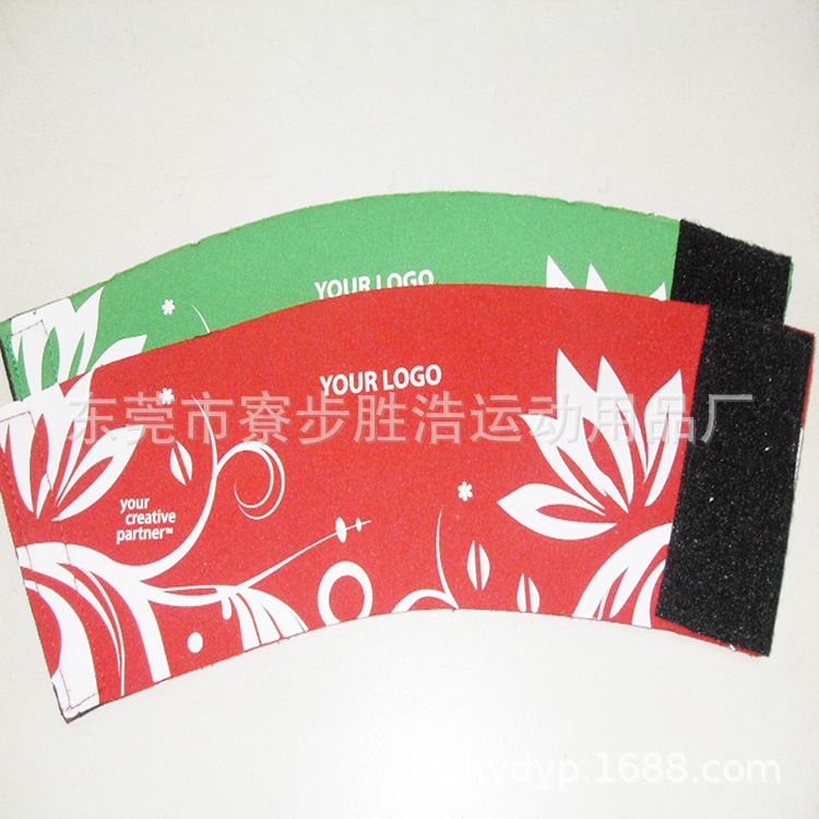 厂家创意生产红酒杯套 易拉罐转底杯套 热转印啤酒杯套  可来图