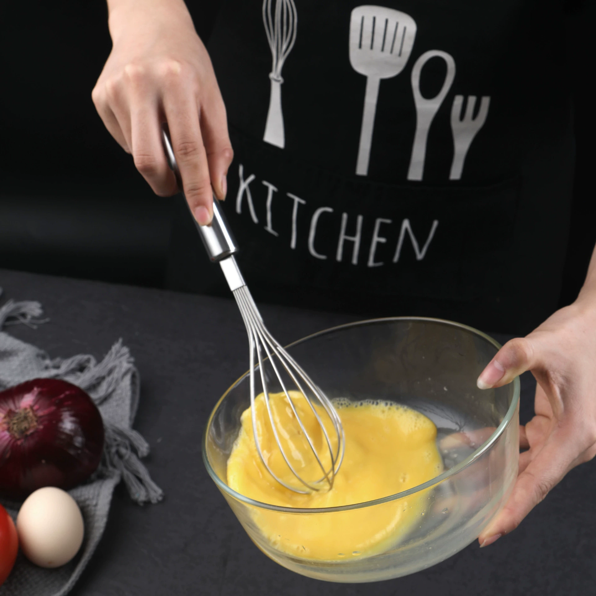 Бытовой нержавеющий полуприводной венчик для кухни, инструменты для выпечки, ручное взбивание сливок, белки