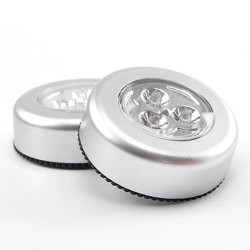 创意圆形触摸灯3LED按灯汽车尾箱灯应急灯小夜灯床头灯露营拍拍灯