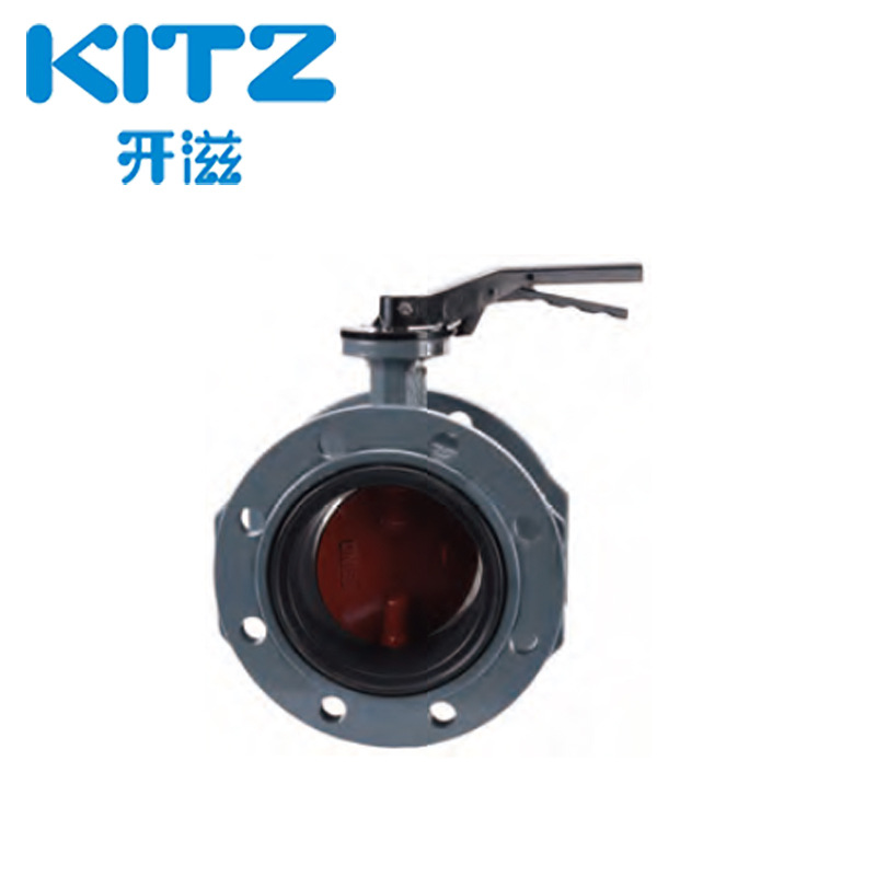 日本KITZ北泽开滋手动球墨铸铁法兰式蝶阀PN16WJAFE