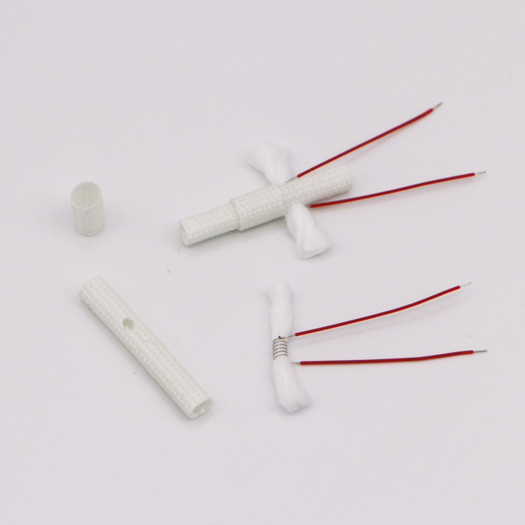 小彩条发热丝棉 1.8欧 发热芯玻璃纤维管耐高温套管玻纤管