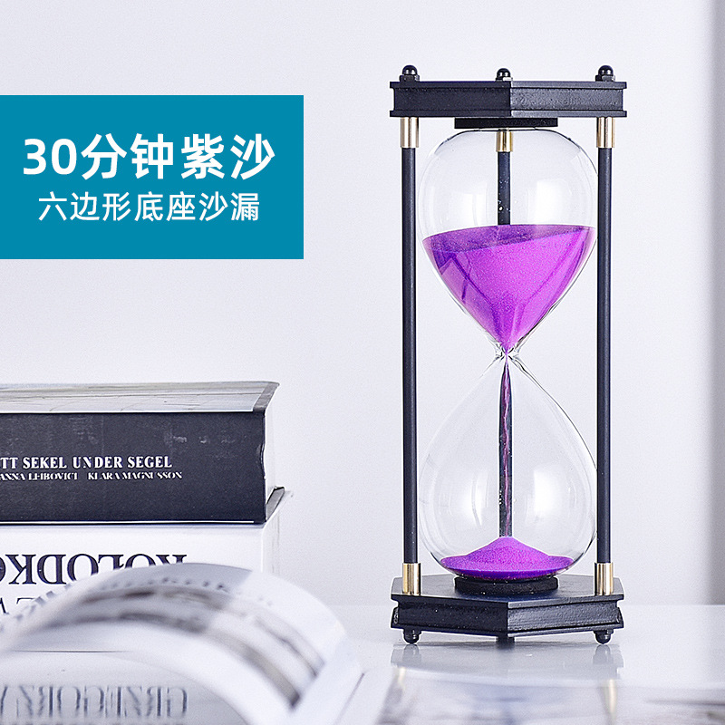 Temporizador de reloj de arena directo de fábrica para niños resistente a la caída de 30 minutos reloj de arena de tiempo creativo adornos de reloj de arena