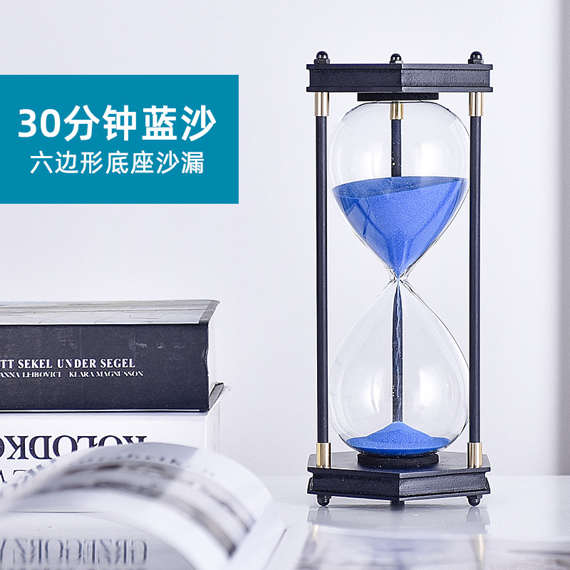 Temporizador de reloj de arena directo de fábrica para niños resistente a la caída de 30 minutos reloj de arena de tiempo creativo adornos de reloj de arena