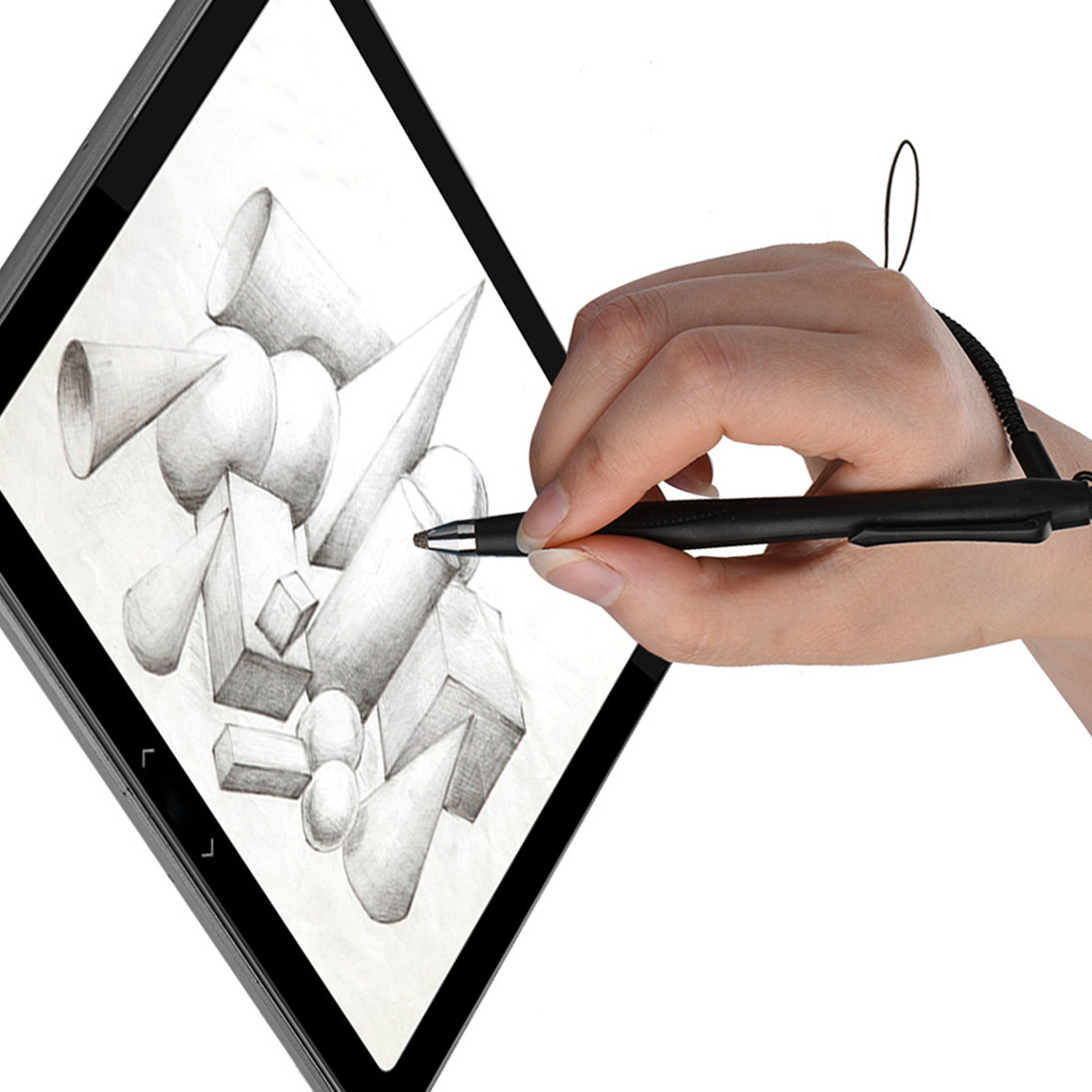 3mm fibra tela diadema primavera cuerda táctil pluma teléfono móvil tableta Stylus para Samsung Tablet pantalla táctil