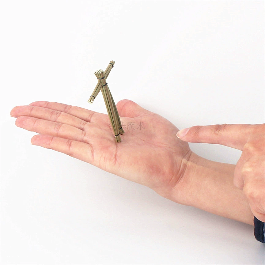Close-up Magic Prop, Handmade Mini Folding Street-Bar Toy, ~70 mm, Brass-tone