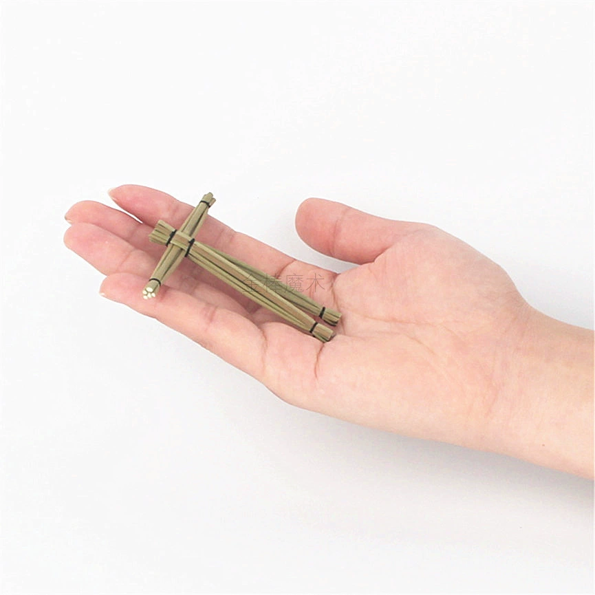 Close-up Magic Prop, Handmade Mini Folding Street-Bar Toy, ~70 mm, Brass-tone