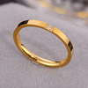 Fashionable ring stainless steel for beloved, wish, Korean style, simple and elegant design, internet celebrity