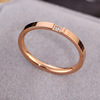Fashionable ring stainless steel for beloved, wish, Korean style, simple and elegant design, internet celebrity