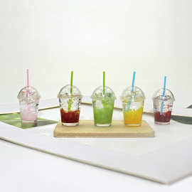 泓豪工厂直供52微缩食玩具模型场景娃娃屋配件迷你抹茶冰冰乐D519